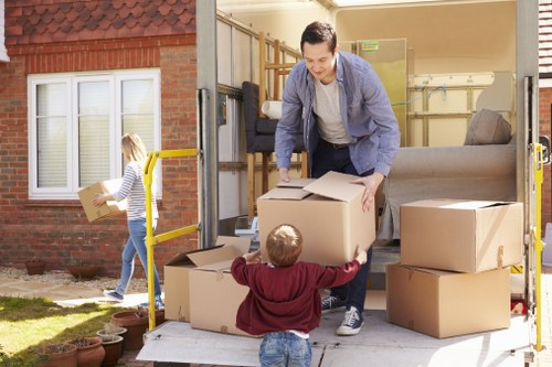 Professional movers handling items for truck hire