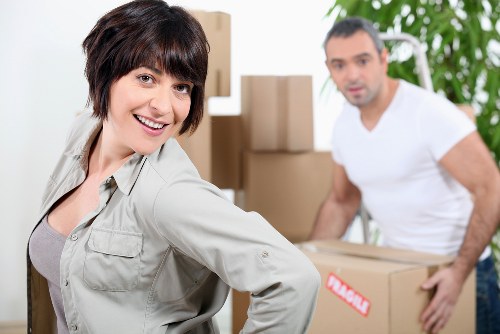 Customer accessing personal storage unit in Surrey
