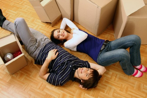 Customer accessing moving truck storage